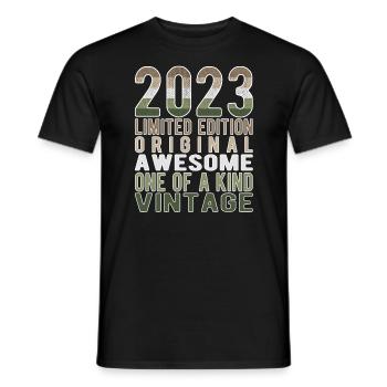 Limited Edition since 2023 Birthday Vintage 2023 - Men's T-Shirt - black - Front - AI Model Male 178 light (178cm)
