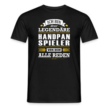 Dieser Legendäre Handpanspieler Von Dem Alle Reden - Männer T-Shirt - Schwarz - Vorne - AI Model Male 178 light (178cm)
