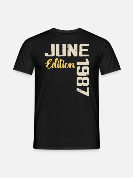 Born in June 1987 Gift June 1987 Birthday - Men's T-Shirt - black