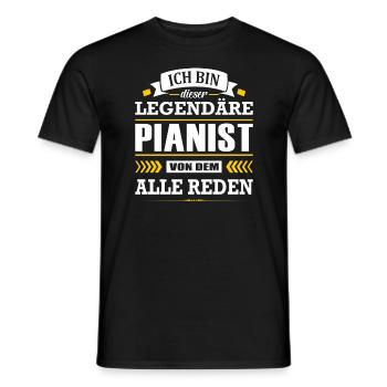 Dieser Legendäre Pianist Von Dem Alle Reden - Männer T-Shirt - Schwarz - Vorne - AI Model Male 178 light (178cm)
