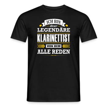 Dieser Legendäre Klarinettist Von Dem Alle Reden - Männer T-Shirt - Schwarz - Vorne - AI Model Male 178 light (178cm)