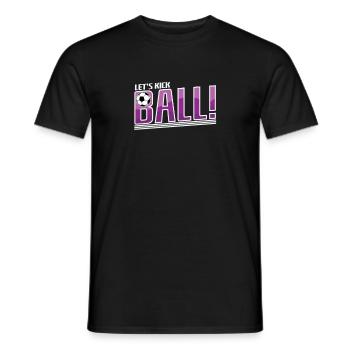 Football « Let’s kick Ball » - T-shirt homme - noir - Devant - AI Model Male 178 light (178cm)