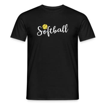 Softball Sports Leisure - Men's T-Shirt - black - Front - AI Model Male 178 light (178cm)