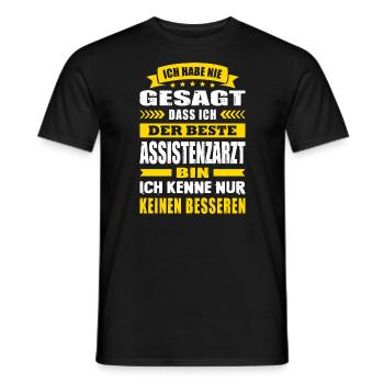 Ich Habe Nie Gesagt Der Beste Assistenzarzt - Männer T-Shirt - Schwarz - Vorne - AI Model Male 178 light (178cm)