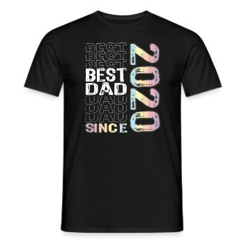 Bester Papa der Welt seit 2020 Vatertag - Männer T-Shirt - Schwarz - Vorne - AI Model Male 178 light (178cm)