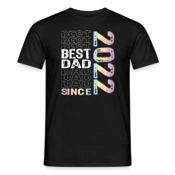 Bester Papa der Welt seit 2022 Vatertag - Männer T-Shirt - Schwarz - Vorne - AI Model Male 178 light (178cm)