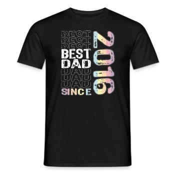 Best dad in the world since 2016 Father's Day - Men's T-Shirt - black - Front - AI Model Male 178 light (178cm)