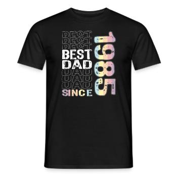 Bester Papa der Welt seit 1985 Vatertag - Männer T-Shirt - Schwarz - Vorne - AI Model Male 178 light (178cm)