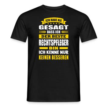 Ich Habe Nie Gesagt Der Beste Rechtspfleger - Männer T-Shirt - Schwarz - Vorne - AI Model Male 178 light (178cm)