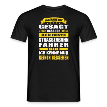 Der Beste Strassenbahnfahrer Zugfahrer Zugführer - Männer T-Shirt - Schwarz - Vorne - AI Model Male 178 light (178cm)
