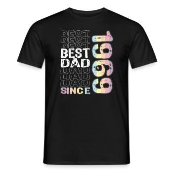 Bester Papa der Welt seit 1969 Vatertag - Männer T-Shirt - Schwarz - Vorne - AI Model Male 178 light (178cm)