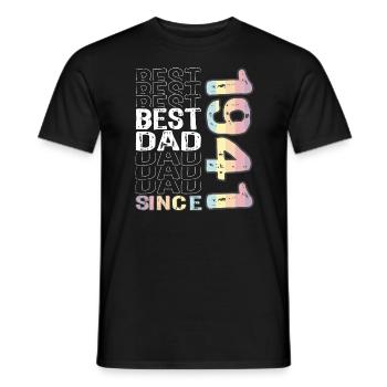 Best dad in the world since 1941 Father's Day - Men's T-Shirt - black - Front - AI Model Male 178 light (178cm)
