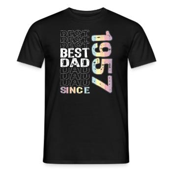 Best dad in the world since 1957 Father's Day - Men's T-Shirt - black - Front - AI Model Male 178 light (178cm)