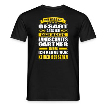 Der Beste Landschaftsgärtner Azubi Geselle Meister - Männer T-Shirt - Schwarz - Vorne - AI Model Male 178 light (178cm)