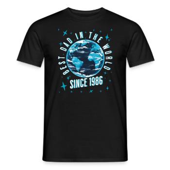 Bester Papa der Welt seit 1986 Vatertag - Männer T-Shirt - Schwarz - Vorne - AI Model Male 178 light (178cm)