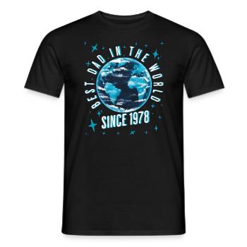 Bester Papa der Welt seit 1978 Vatertag - Männer T-Shirt - Schwarz - Vorne - AI Model Male 178 light (178cm)