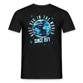 Bester Papa der Welt seit 1971 Vatertag - Männer T-Shirt - Schwarz - Vorne - AI Model Male 178 light (178cm)