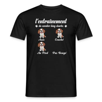 Cavalier King Charles Humor Frau Cavalier King - Männer T-Shirt - Schwarz - Vorne - AI Model Male 178 light (178cm)