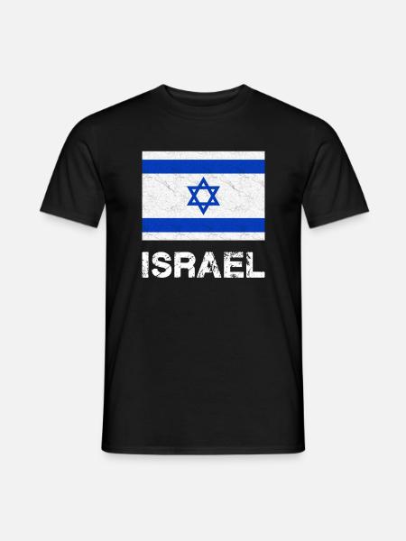 Drapeau d’Israël - T-shirt homme - noir
