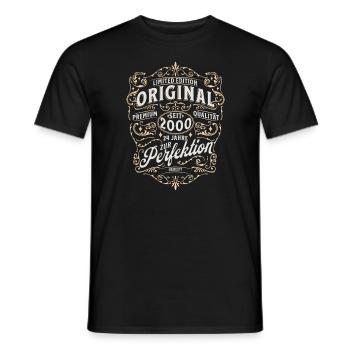24. Geburtstag - Männer T-Shirt - Schwarz - Vorne - AI Model Male 178 light (178cm)