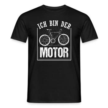 Mountainbike Fahrrad Radsport Ich Bin Der Motor - Männer T-Shirt - Schwarz - Vorne - AI Model Male 178 light (178cm)