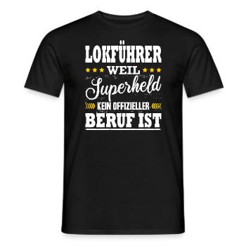 Lokführer Zugfahrer Spruch Zugführer Beruf Zug Fun - Männer T-Shirt - Schwarz - Vorne - AI Model Male 178 light (178cm)