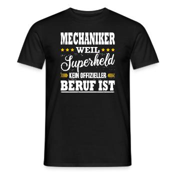 Mechaniker Superheld Kfzler Prüfung Bestanden - Männer T-Shirt - Schwarz - Vorne - AI Model Male 178 light (178cm)
