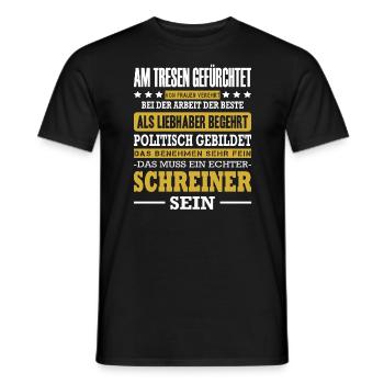 Schreiner Am Tresen Gefürchtet Schreinermeister - Männer T-Shirt - Schwarz - Vorne - AI Model Male 178 light (178cm)