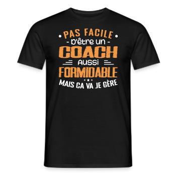 COACH Sports Coach Geschenk Coach Formidable - Männer T-Shirt - Schwarz - Vorne - AI Model Male 178 light (178cm)