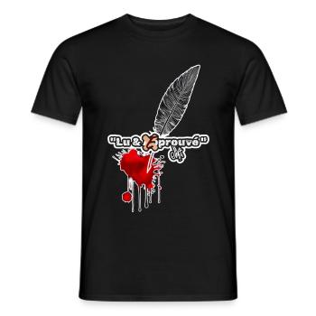Lu et Éprouvé - T-shirt homme - noir - Devant - AI Model Male 178 light (178cm)