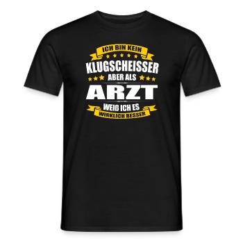 Ich Bin Kein Klugscheisser Arzt Abschluss Facharzt - Männer T-Shirt - Schwarz - Vorne - AI Model Male 178 light (178cm)