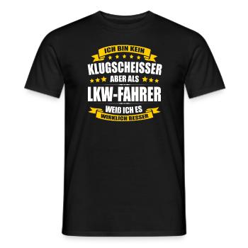 Ich Bin Kein Klugscheisser LKW-Fahrer Trucker LKW - Männer T-Shirt - Schwarz - Vorne - AI Model Male 178 light (178cm)