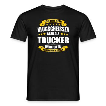 Ich Bin Kein Klugscheisser Trucker LKW-Fahrer LKW - Männer T-Shirt - Schwarz - Vorne - AI Model Male 178 light (178cm)