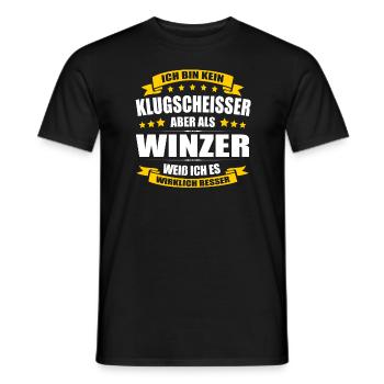 Ich Bin Kein Klugscheisser Winzer Weinbauer Wein - Männer T-Shirt - Schwarz - Vorne - AI Model Male 178 light (178cm)