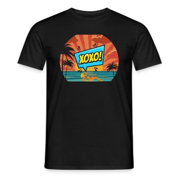 XOXO - T-shirt homme - noir - Devant - AI Model Male 178 light (178cm)