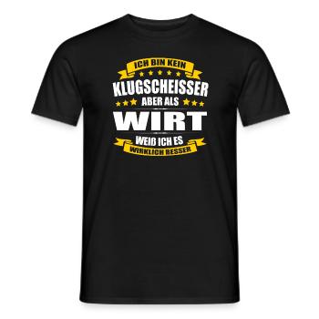 Ich Bin Kein Klugscheisser Wirt Kneipenwirt - Männer T-Shirt - Schwarz - Vorne - AI Model Male 178 light (178cm)