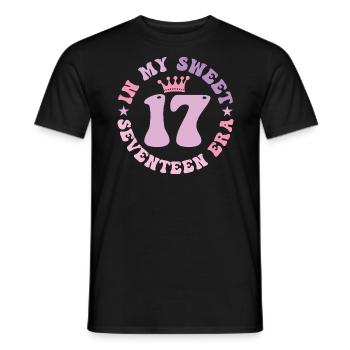 In My Sweet Seventeen Era 17th Birthday 17th - Men's T-Shirt - black - Front - AI Model Male 178 light (178cm)