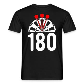 Darts Player Steeldart Funny Dart 180 Darts - Männer T-Shirt - Schwarz - Vorne - AI Model Male 178 light (178cm)