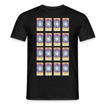 Design hypnotique Type-1 - T-shirt homme - noir - Devant - AI Model Male 178 light (178cm)