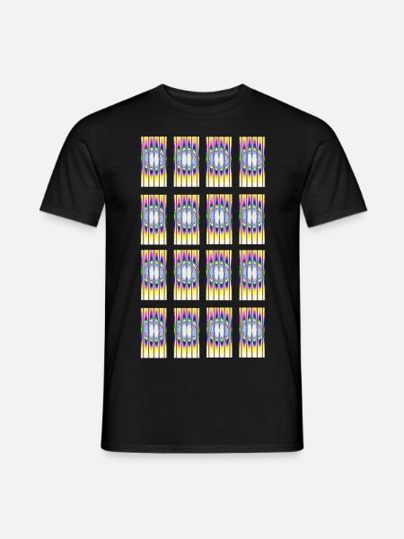 Hypnotisches Design Typ-1 - Männer T-Shirt - Schwarz