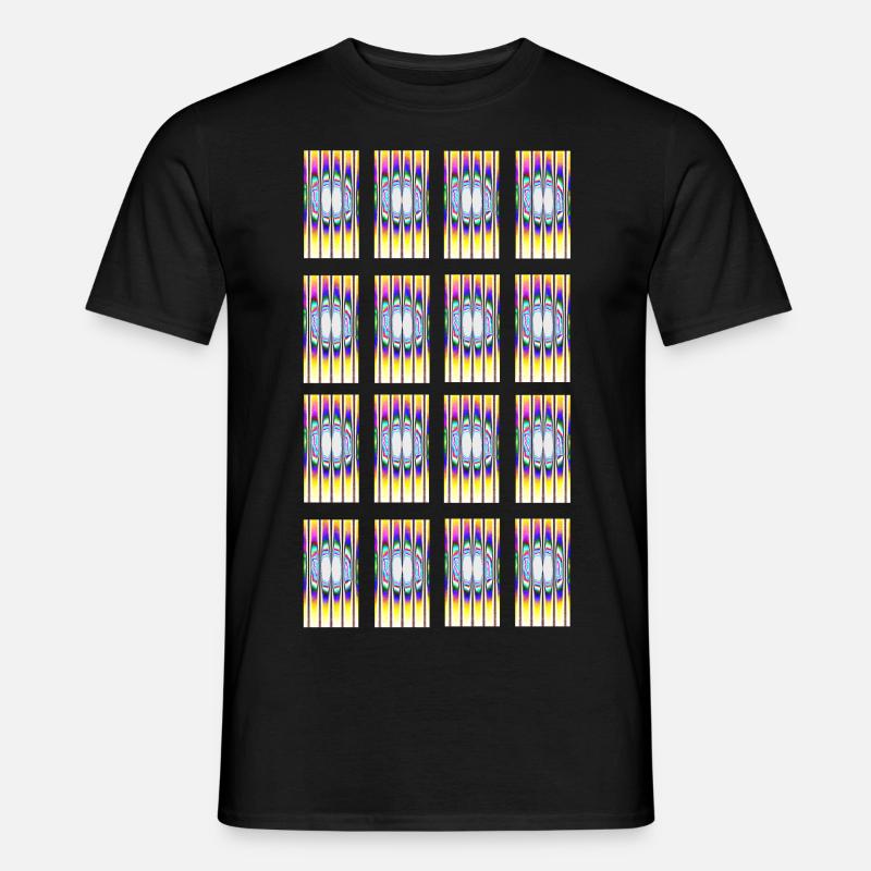 Hypnotisches Design Typ-1 - Männer T-Shirt - Schwarz