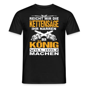 Förster Holzfäller Waldarbeiter Forstwirt Sprüche - Männer T-Shirt - Schwarz - Vorne - AI Model Male 178 light (178cm)