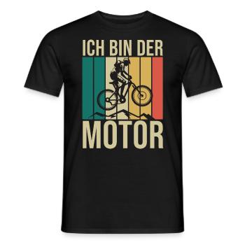 Bicycle Mountain Bike Road Bike E-Bike Cyclist - Men's T-Shirt - black - Front - AI Model Male 178 light (178cm)