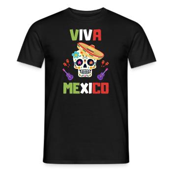 Viva Mexico Hispanic Heritage Mexican Independence - Men's T-Shirt - black - Front - AI Model Male 178 light (178cm)
