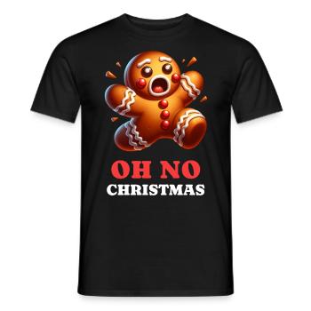 Lebkuchenmann Christmas Xmas Weihnachten - Männer T-Shirt - Schwarz - Vorne - AI Model Male 178 light (178cm)