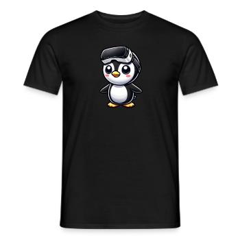 Süßer Pinguin VR Gamer Comic Gaming - Männer T-Shirt - Schwarz - Vorne - AI Model Male 178 light (178cm)
