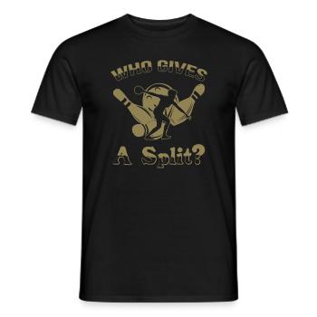 Dicton du bowling : Qui donne un split - T-shirt homme - noir - Devant - AI Model Male 178 light (178cm)
