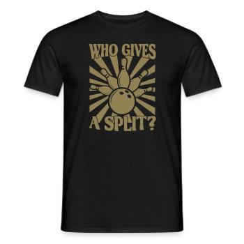Bowling Spruch Qui donne un Split 2 - T-shirt homme - noir - Devant - AI Model Male 178 light (178cm)