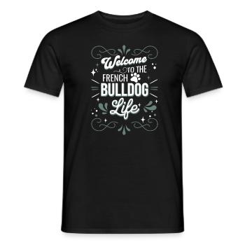 Bouledogue français - T-shirt homme - noir - Devant - AI Model Male 178 light (178cm)