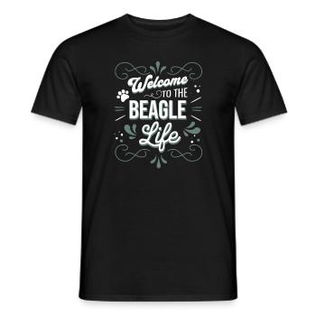 Beagle - T-shirt homme - noir - Devant - AI Model Male 178 light (178cm)
